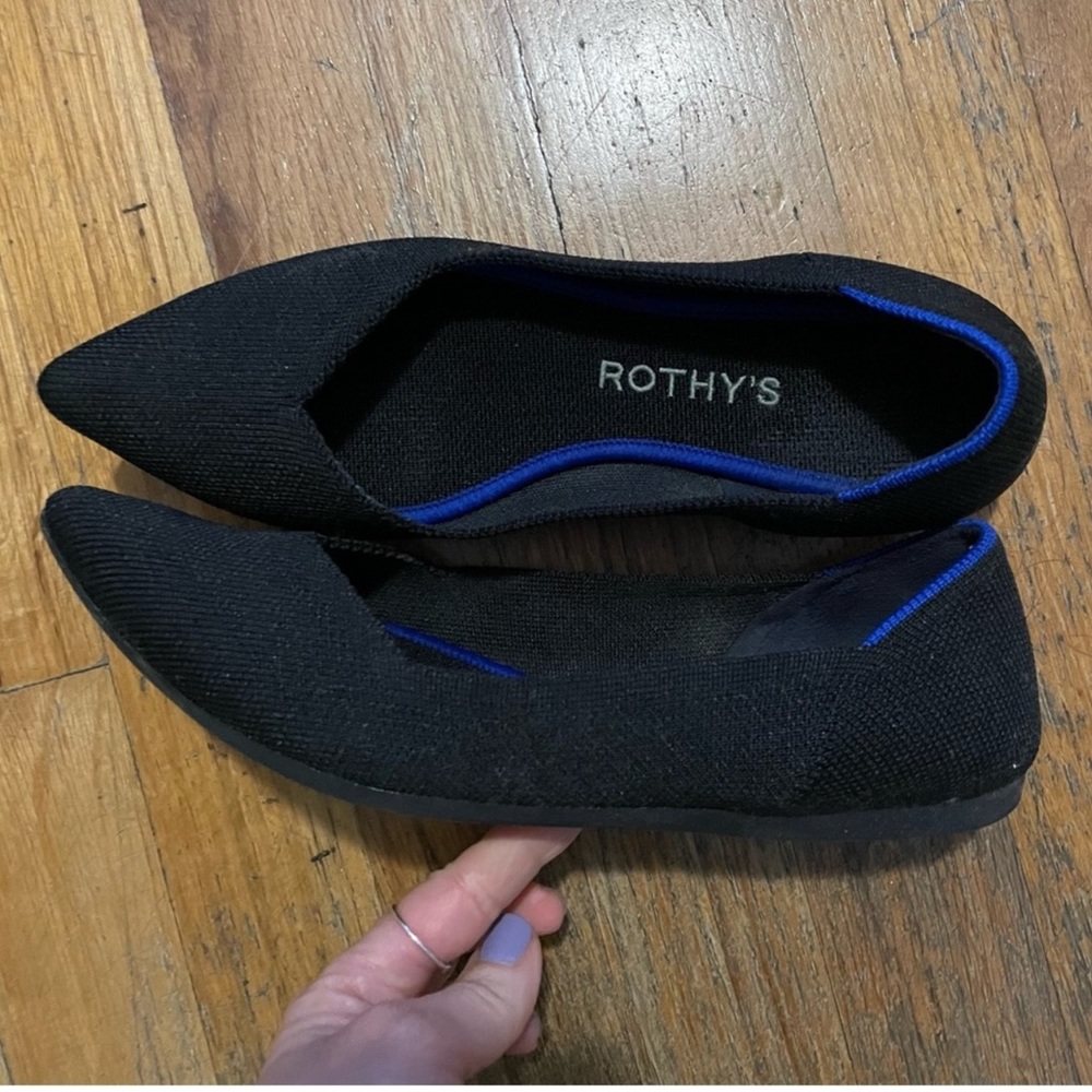 Rothy's Black The Point Flats - Picture 3 of 3